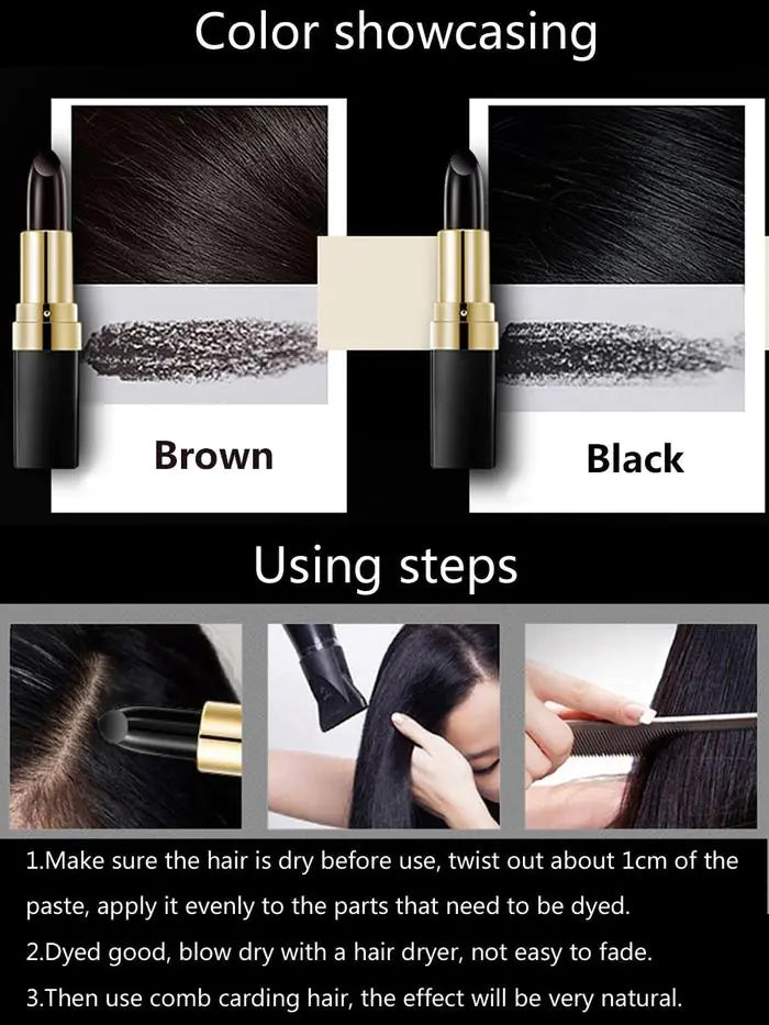 Lai Mei 3.8g Hair Dye Stick for Quick Gray Coverage