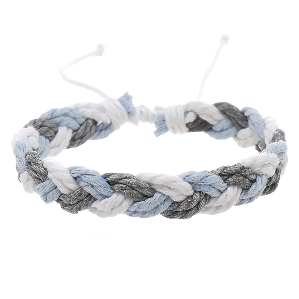 Handwoven Cotton String Bracelet in Artistic Style
